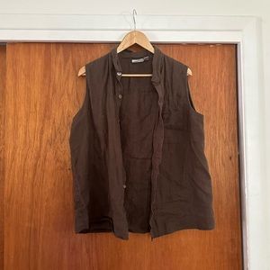 100% linen button up, vintage